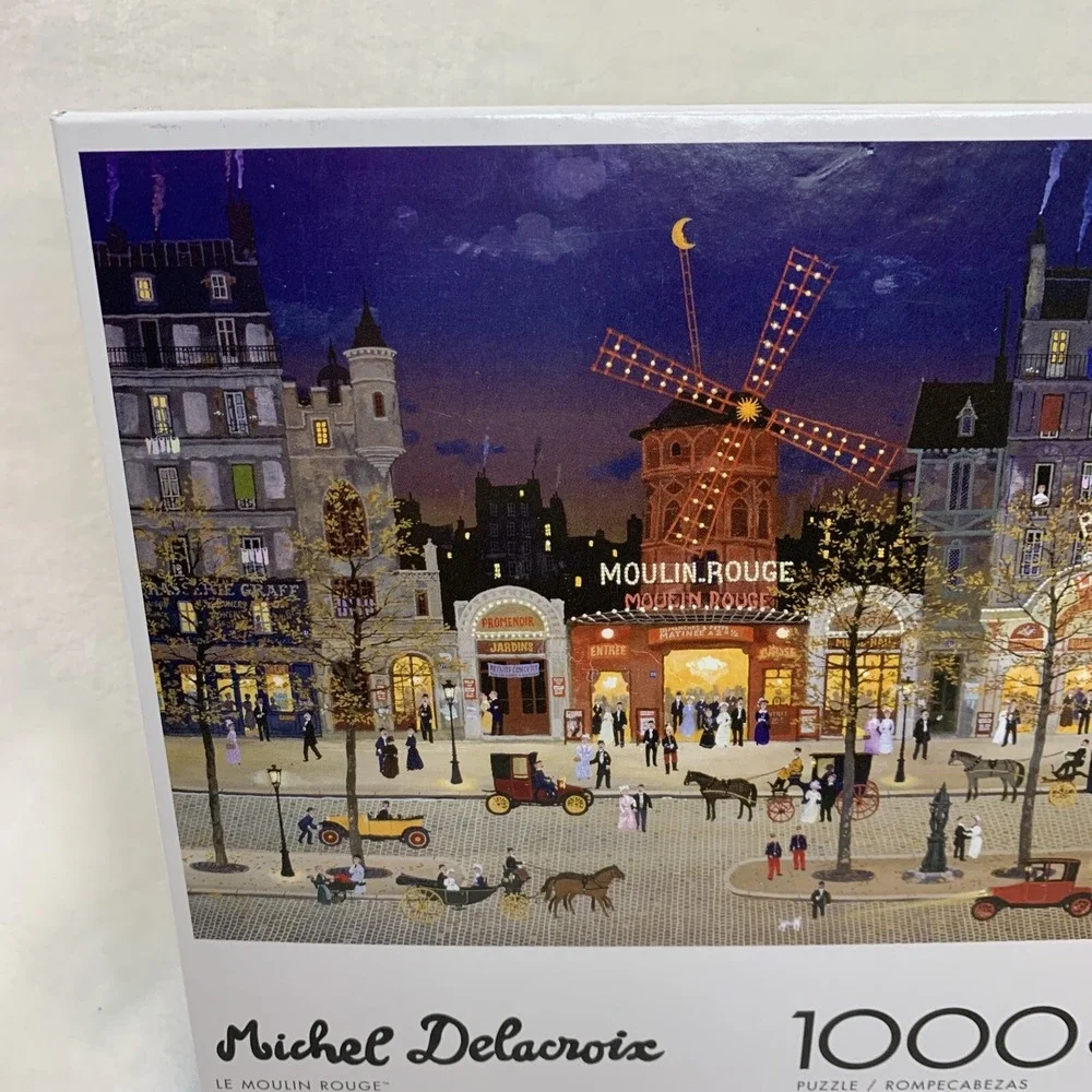 Buffalo Games Michel Delacroix Le Moulin Rouge 1000 Piece Jigsaw Puzzle New Open